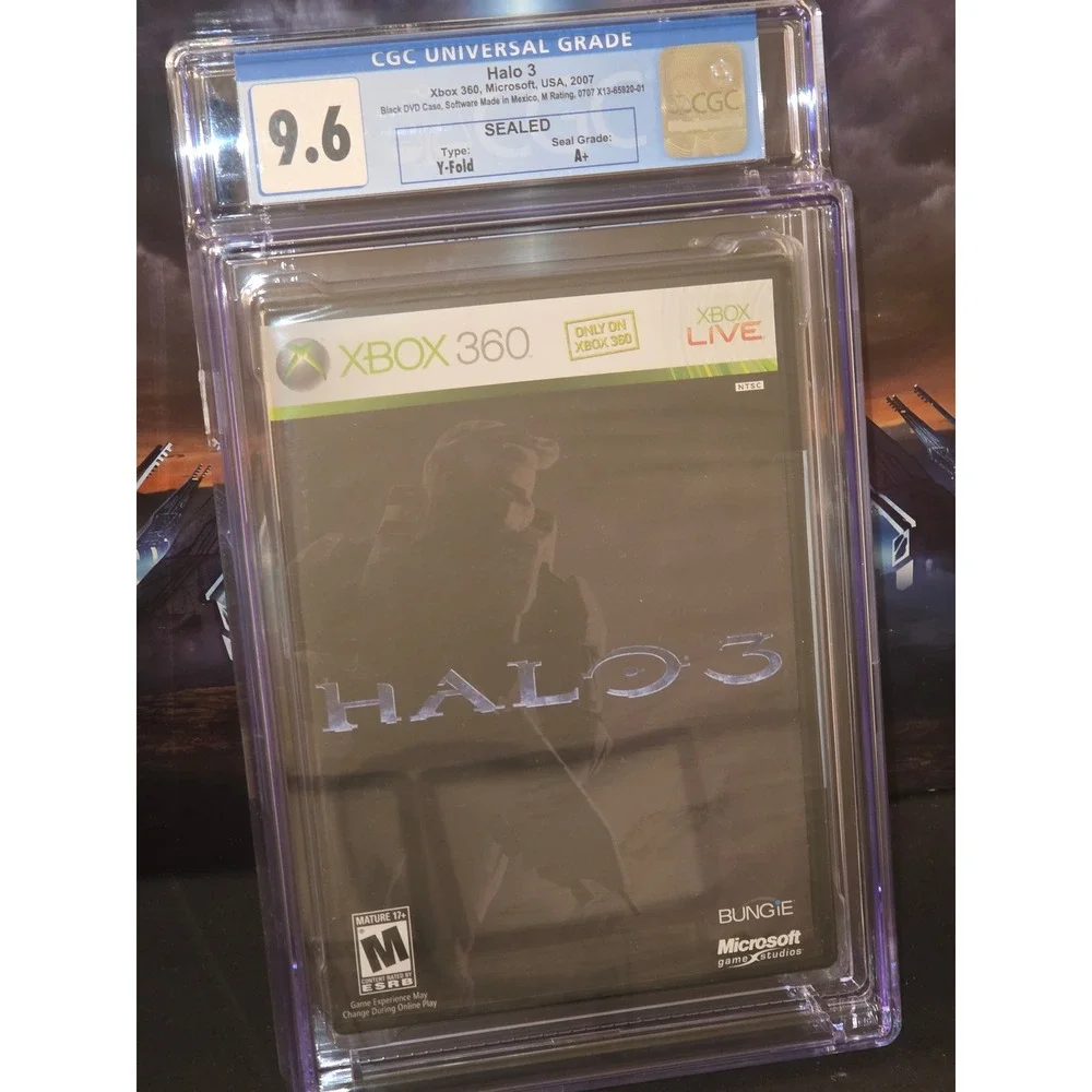 Halo 3 Legendary Edition Xbox 360 CGC 9.6 A+ Sealed Graded Game & Essentials Box